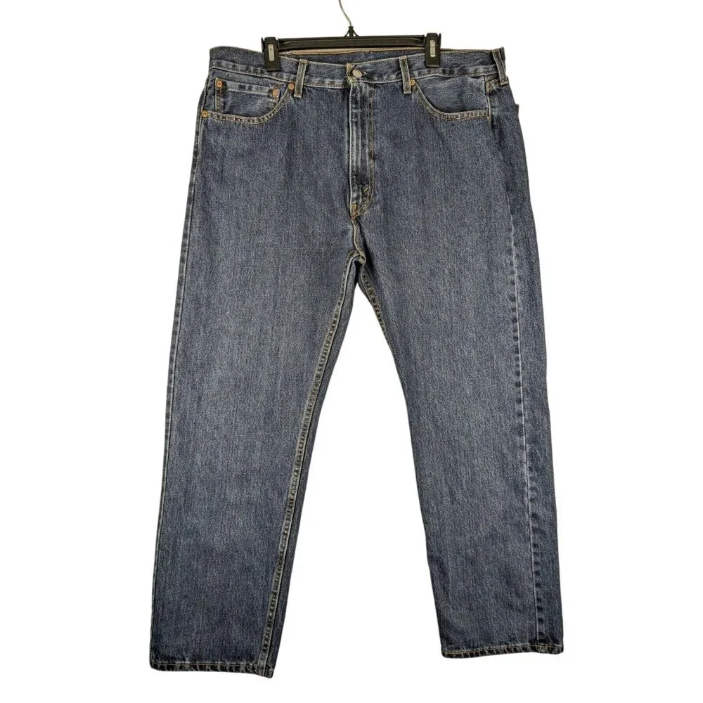 Levis 505 Regular Fit Jeans Mens‎ 40x30 Blue Straight Leg Medium Wash Denim